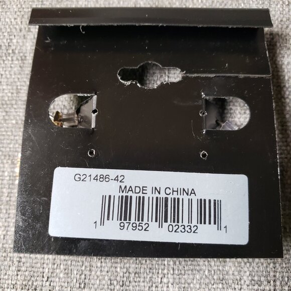 BNWT GUESS goldtone embellished faux pearls solid hoop earrings (OS) - Picture 4 of 4